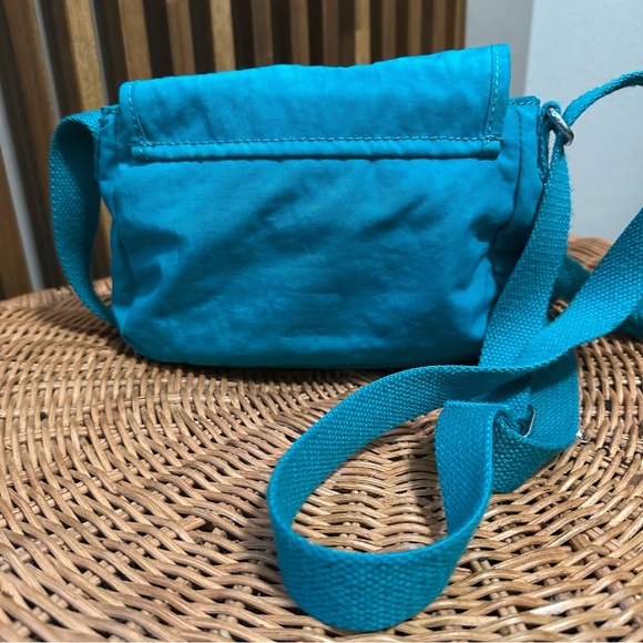 Kipling Sabian Mini Teal Crossbody Bag Small Purse Ashley Keychain - Picture 4 of 8